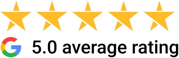 5.0 average rating on Google. Read our reviews (opens in a new tab).